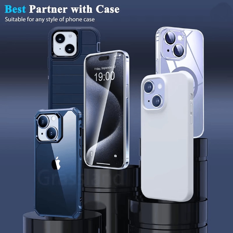 Tempered Glass Screen Protector For IPhone Full Coverage Protective Glass 4 Pack 4