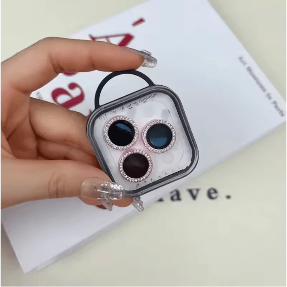 Glitter Camera Lens Protector For IPhone Diamond Ring Glass Cover Set 5