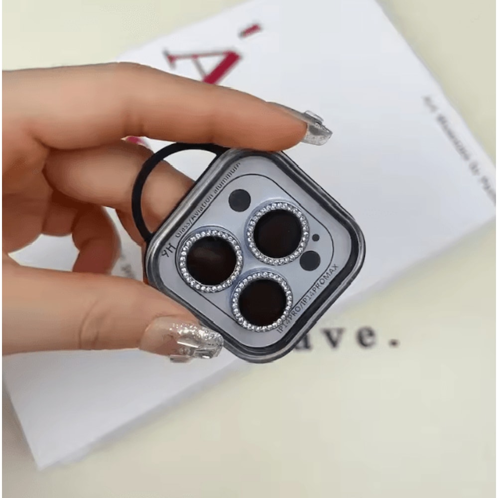Glitter Camera Lens Protector For IPhone Diamond Ring Glass Cover Set 6