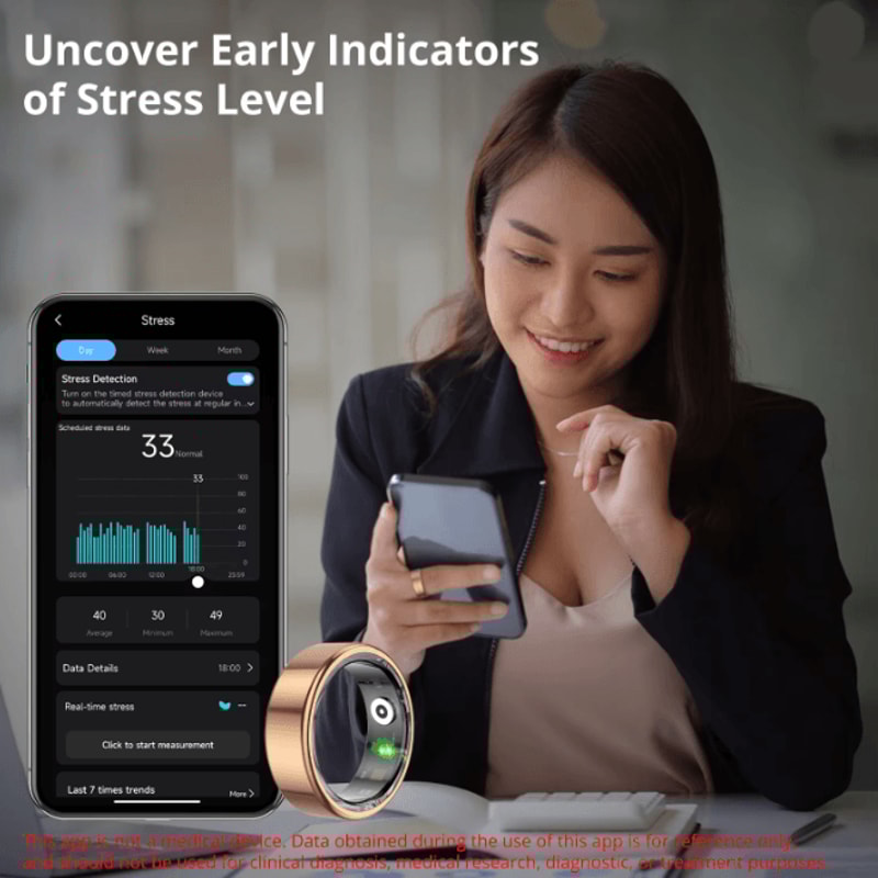 COLMI R02 Smart Ring Health Monitor With Charging Case Long Battery Life Waterproof 2