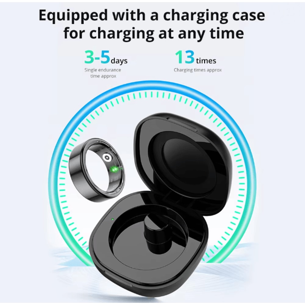 COLMI R02 Smart Ring Health Monitor With Charging Case Long Battery Life Waterproof 3