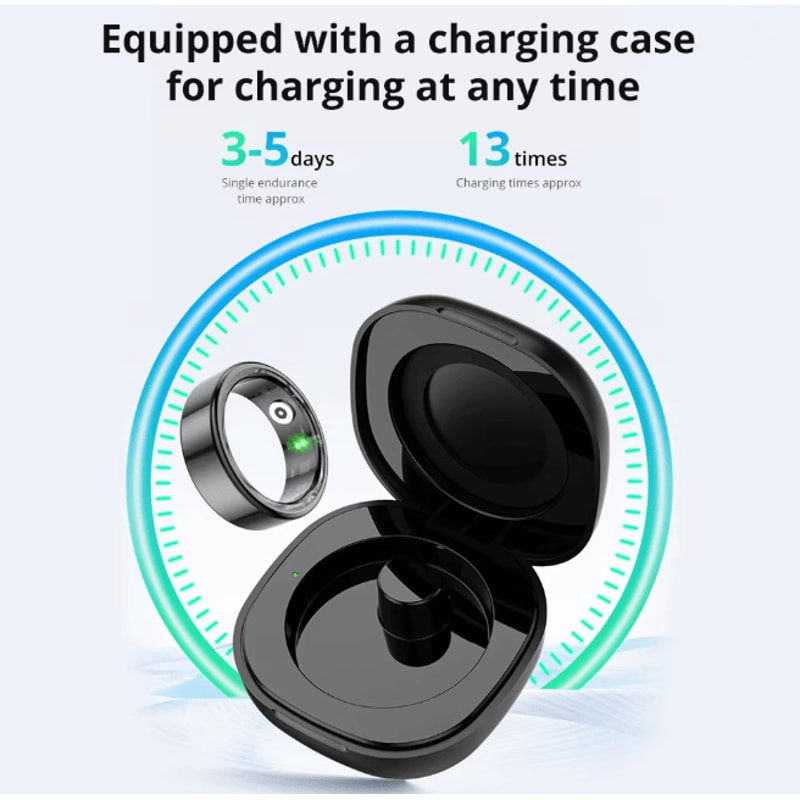 COLMI R02 Smart Ring Health Monitor With Charging Case Long Battery Life Waterproof 3