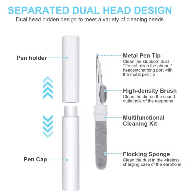 Wireless Earbuds Cleaning Kit Cleaning Pen Brush Tool For AirPods And Bluetooth Earphones 2