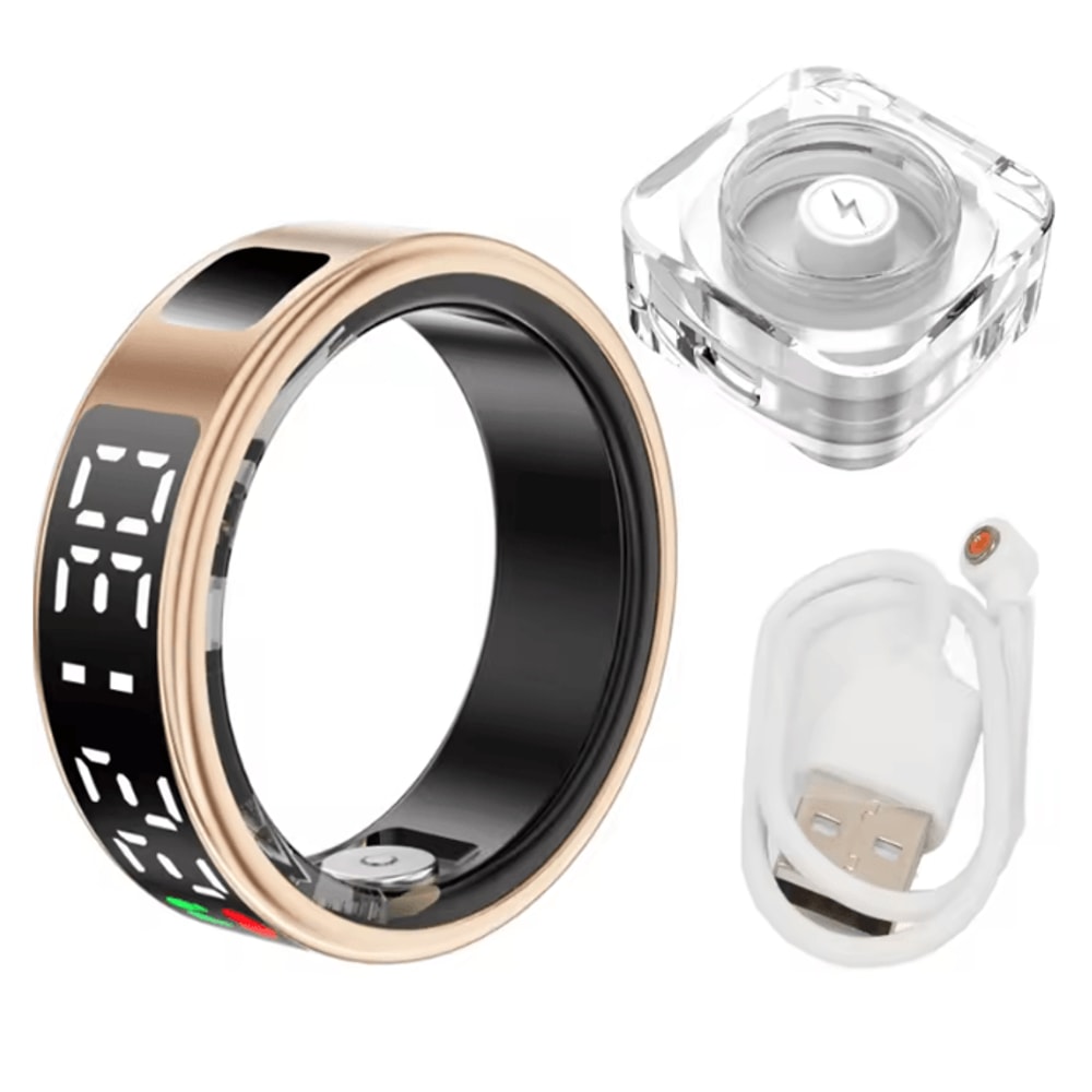 Smart Health Monitoring Ring Heart Rate Sleep Tracker Waterproof Fitness Ring 9