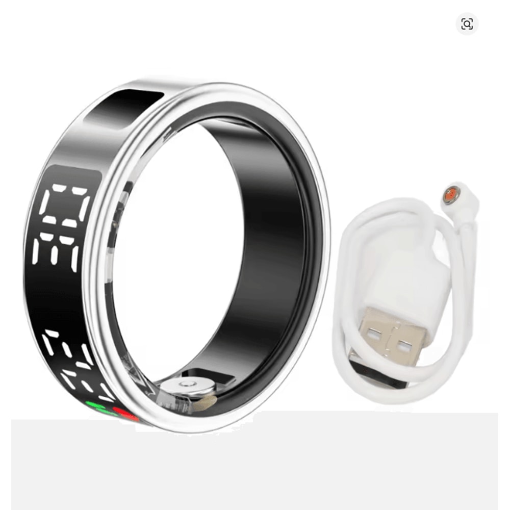 Smart Health Monitoring Ring Heart Rate Sleep Tracker Waterproof Fitness Ring 6