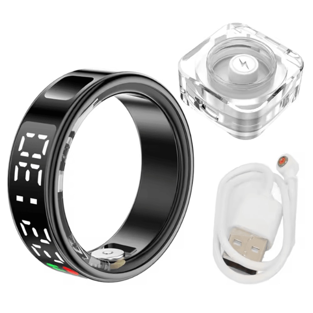 Smart Health Monitoring Ring Heart Rate Sleep Tracker Waterproof Fitness Ring 7