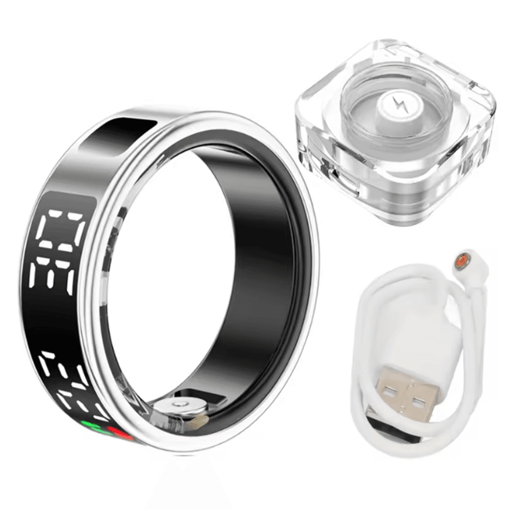 Smart Health Monitoring Ring Heart Rate Sleep Tracker Waterproof Fitness Ring 8