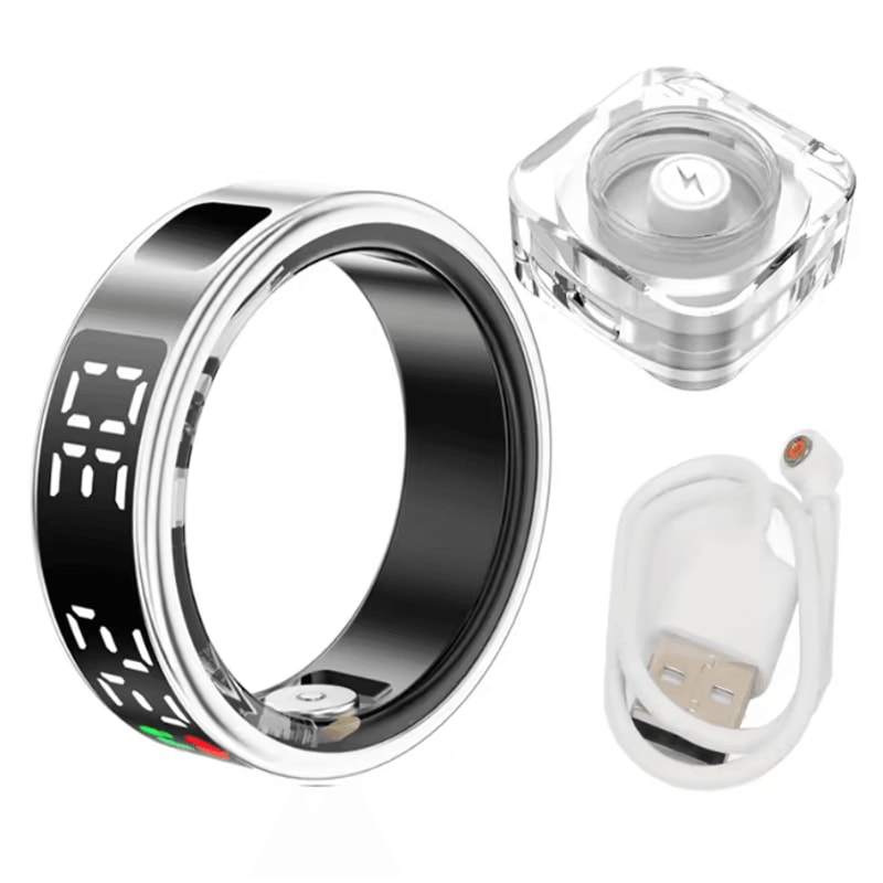 Smart Health Monitoring Ring Heart Rate Sleep Tracker Waterproof Fitness Ring 8