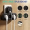 EU Multi Socket Wall Plug Adapter Four Way Power Socket Space Saving Design 15