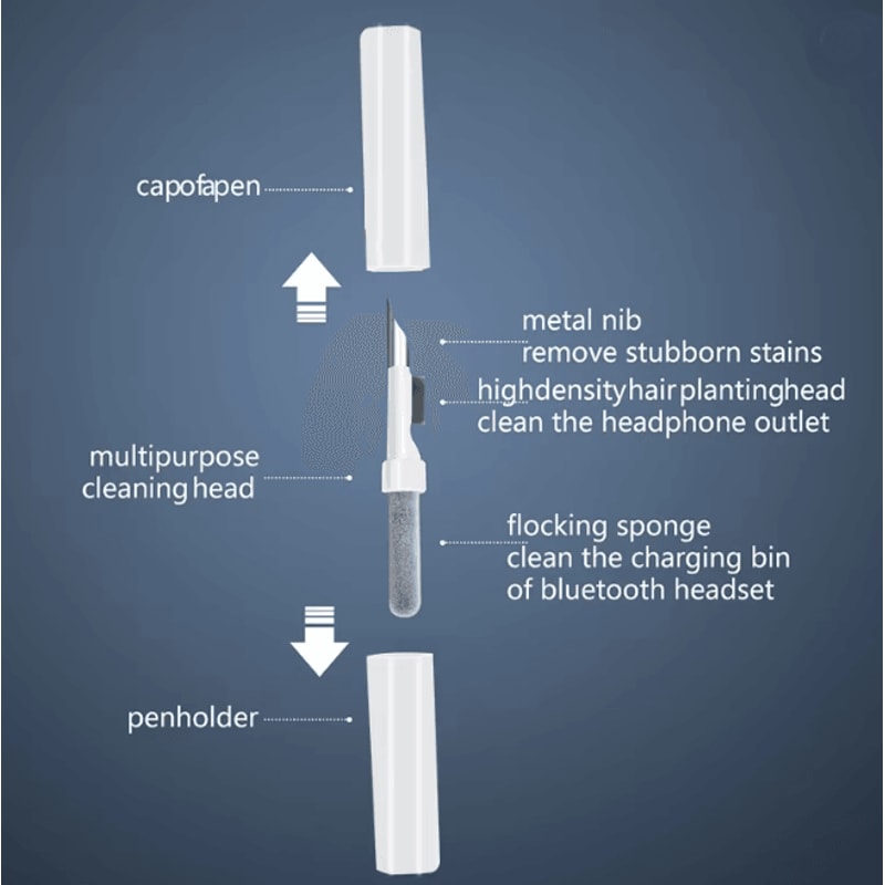 Wireless Earbuds Cleaning Kit Earphone Cleaning Pen Brush Tool For AirPods And Headsets 3