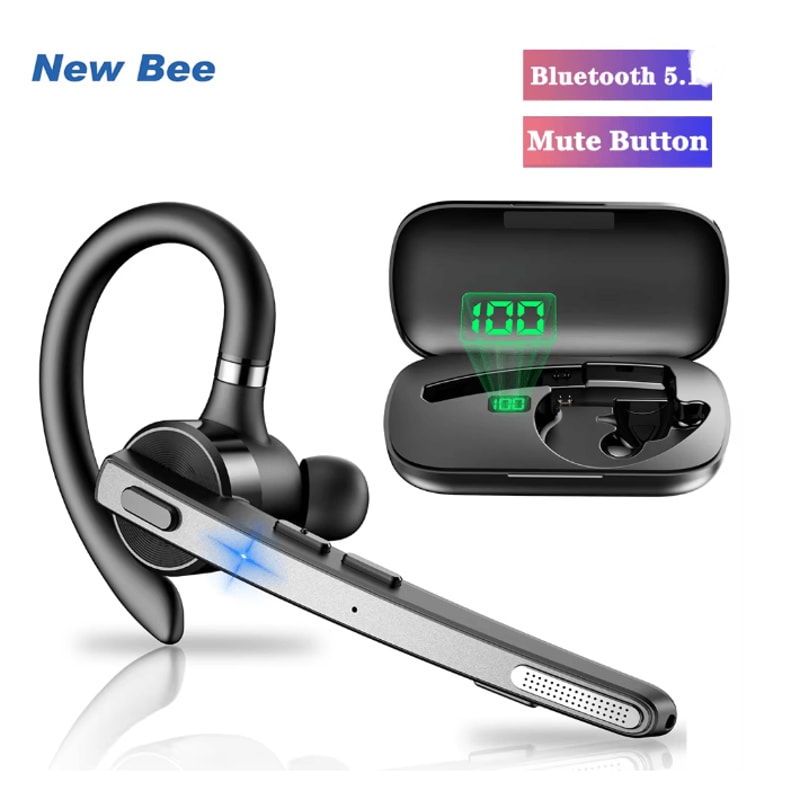 New Bee M53 Bluetooth Headset Noise Cancelling Wireless Earpiece For Calls And Driving 0