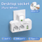 EU Power Strip Wall Socket With USB Charger Independent Switch Adapter 4