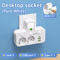 EU Power Strip Wall Socket With USB Charger Independent Switch Adapter 4