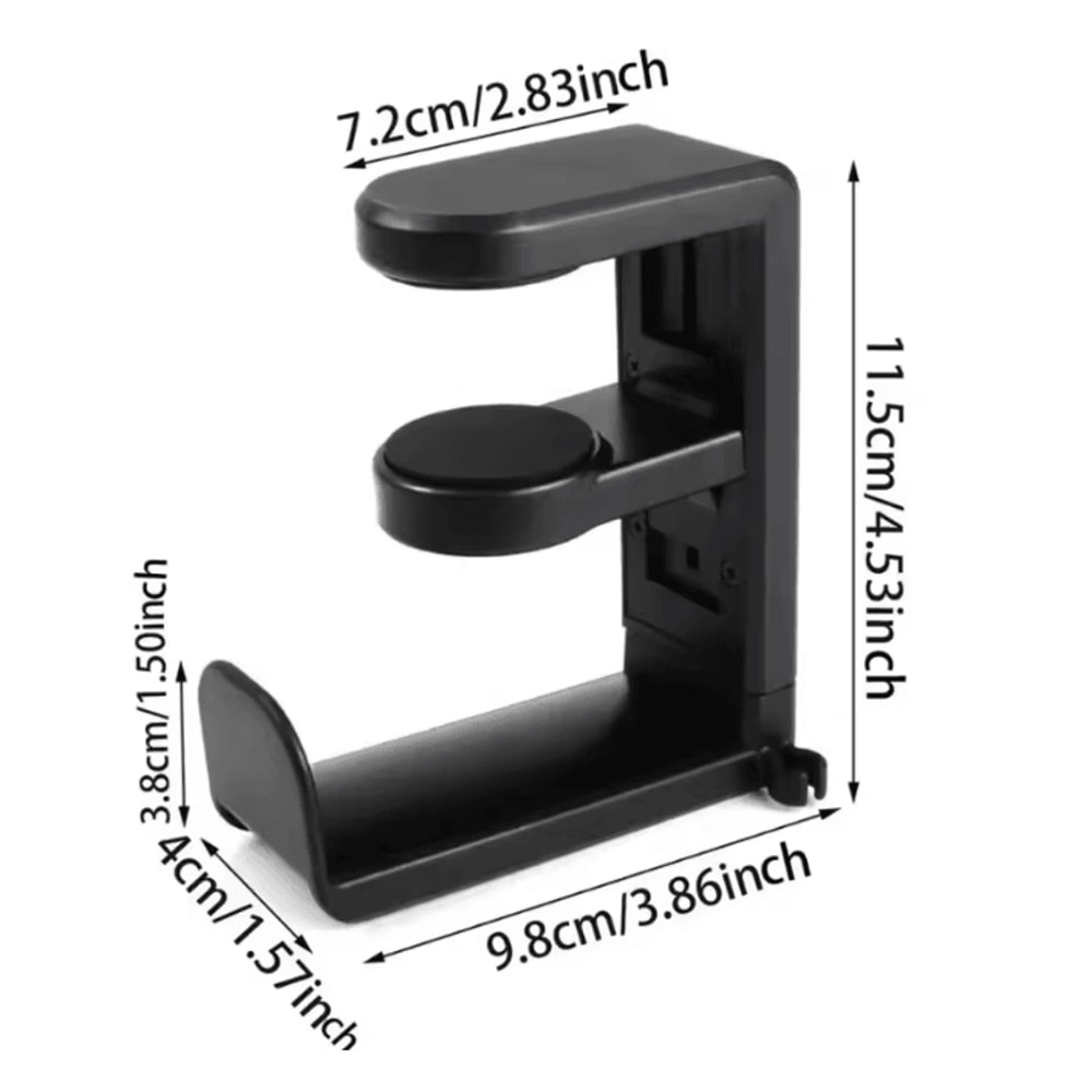 360 Degree Rotating Desk Clip Headphone Stand Adjustable Gaming Headset Hook 3