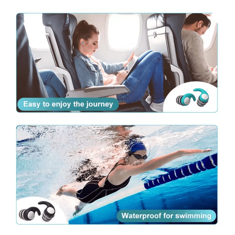 Soft Silicone Earplugs Noise Canceling Waterproof Ear Protection For Sleep And Swimming 3