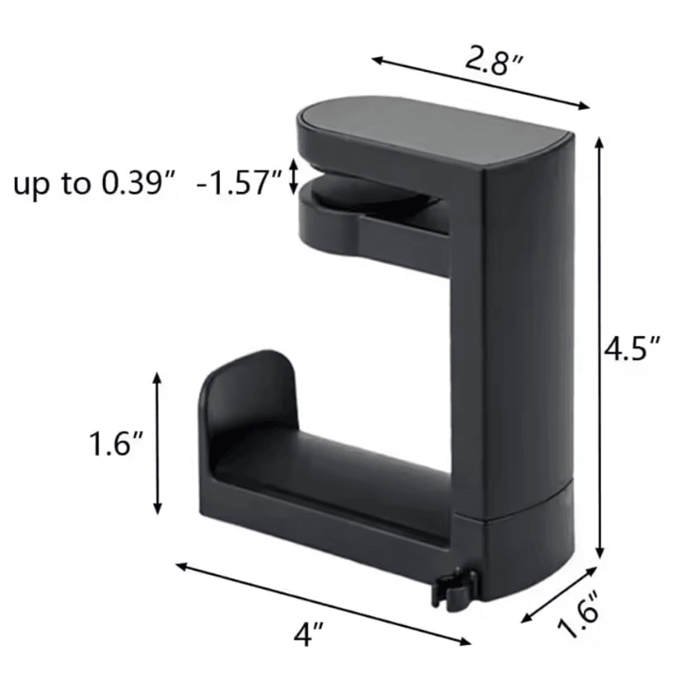 360 Degree Rotating Desk Clip Headphone Holder No Punch Headset Stand 2