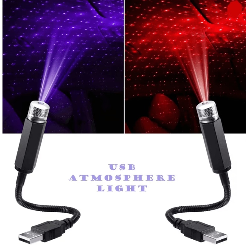 Mini LED Car Roof Star Projector Ambient Night Light USB Plug And Play 0