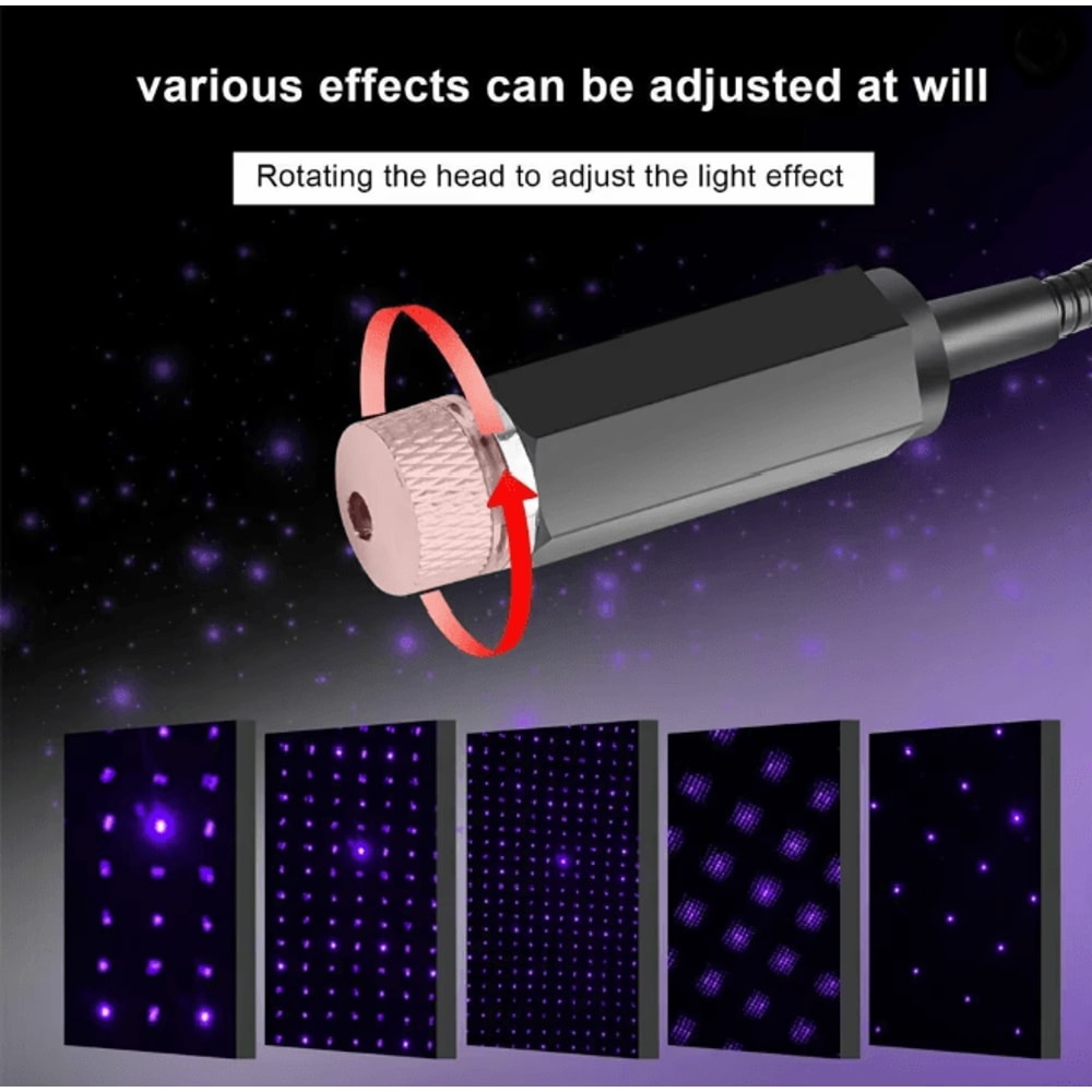 Mini LED Car Roof Star Projector Ambient Night Light USB Plug And Play 1