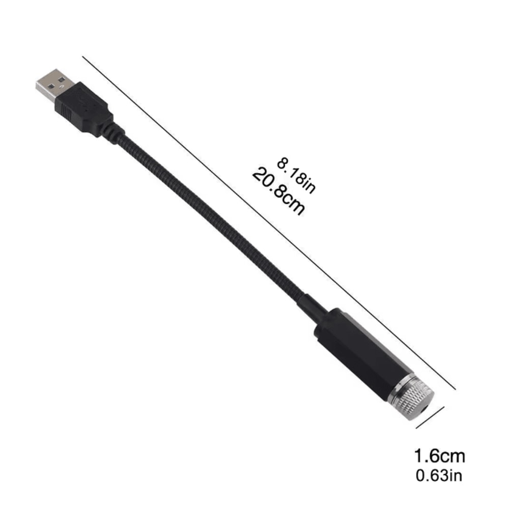 Mini LED Car Roof Star Projector Ambient Night Light USB Plug And Play 3