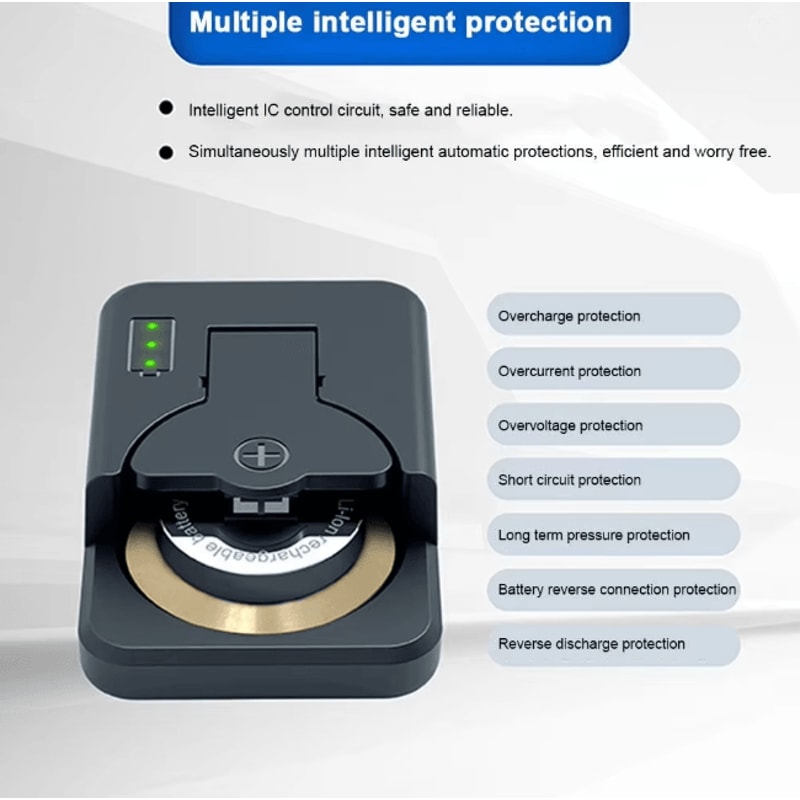 Button Battery Charger Universal Coin Cell Charger With LED Indicator 3