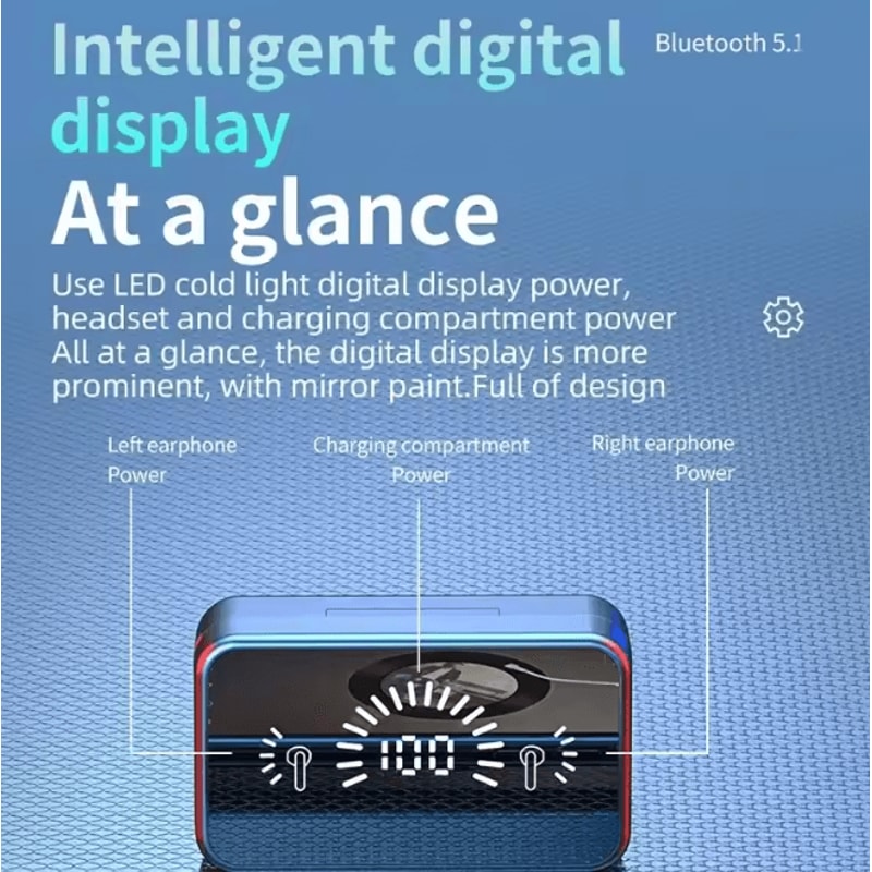 S20 Wireless Bluetooth Earbuds With Digital Display Low Latency Gaming Headphones 2