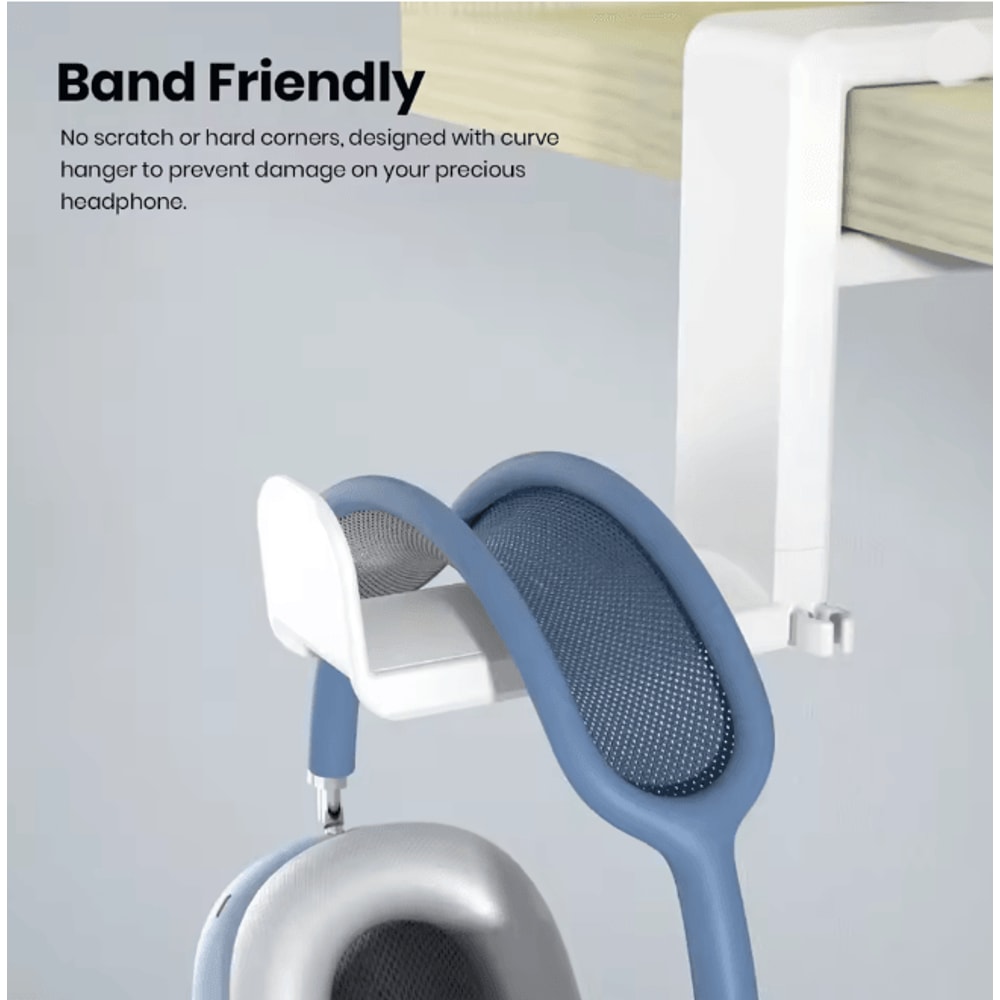 VIKEFON Desk Clip Headphone Holder 360 Degree Rotating No Punch Organizer 1