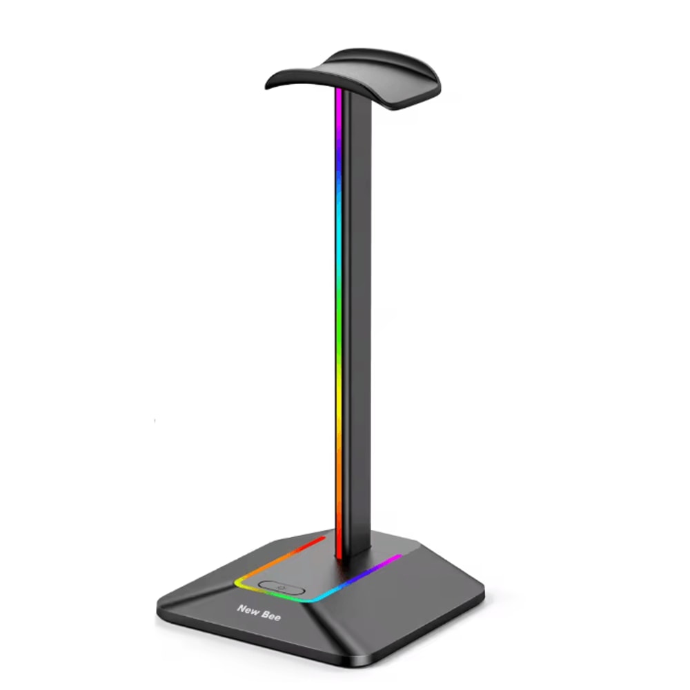 New Bee Z8 RGB Gaming Headset Stand With USB Ports Desk Headphone Holder 4
