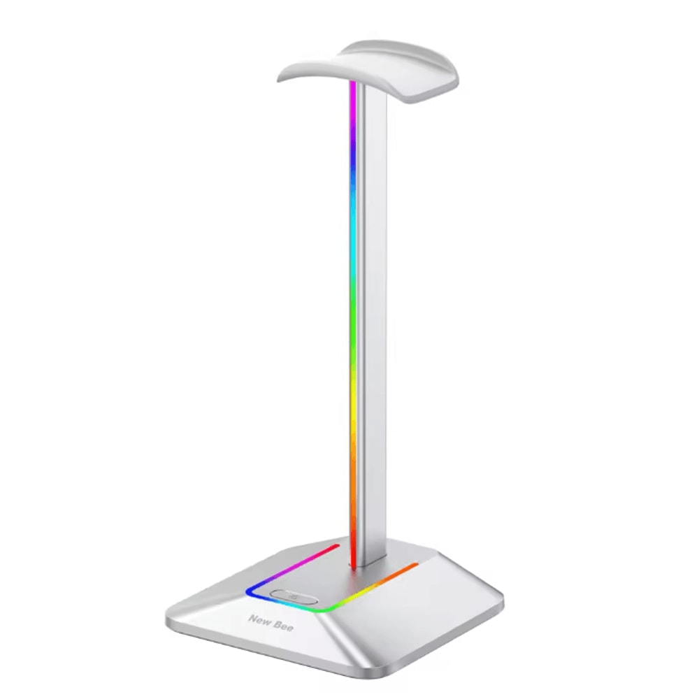 New Bee Z8 RGB Gaming Headset Stand With USB Ports Desk Headphone Holder 5