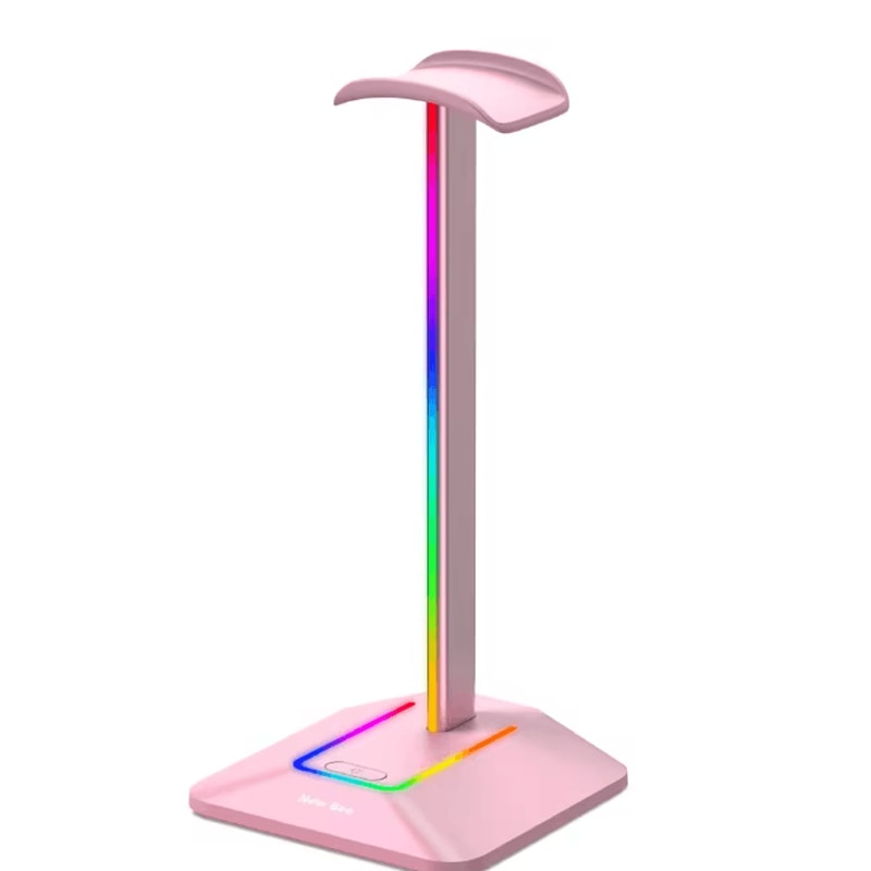 New Bee Z8 RGB Gaming Headset Stand With USB Ports Desk Headphone Holder 6