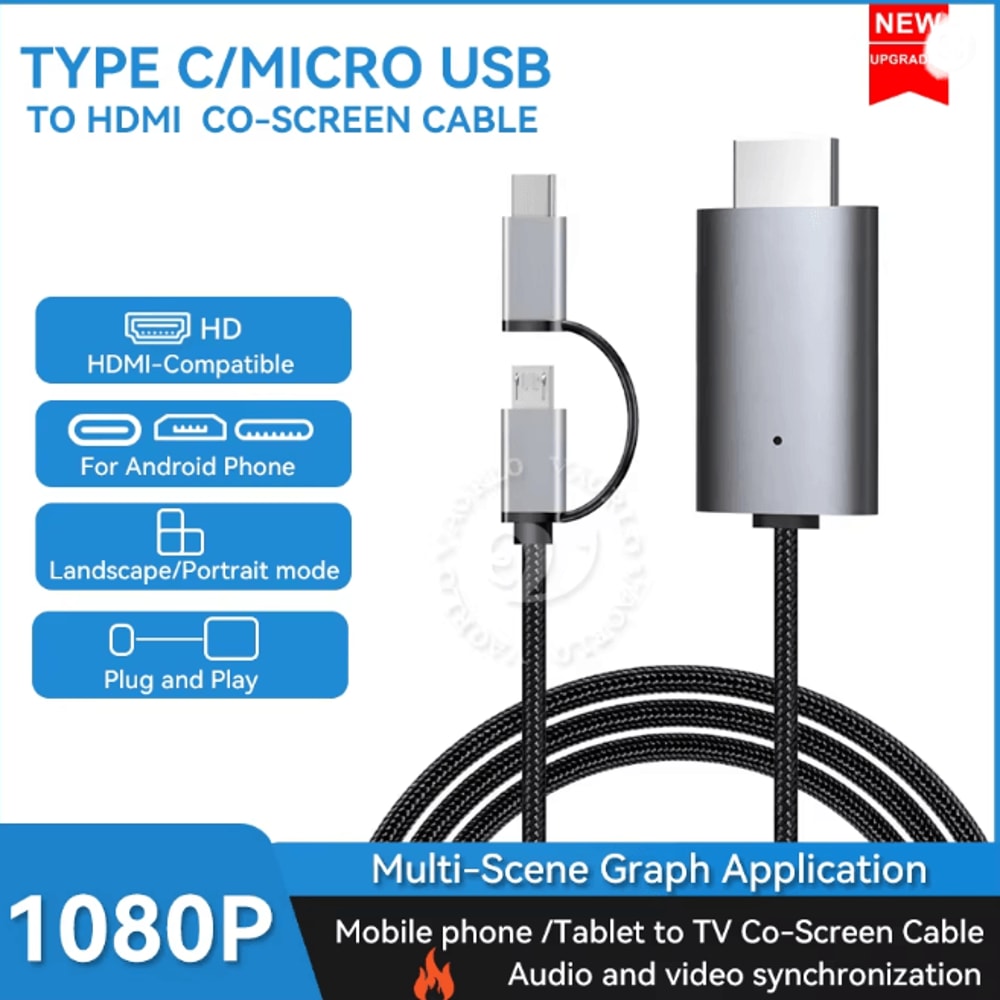 LD39 Wireless Screen Mirroring TV Stick Type C To HDMI Streaming Adapter 0