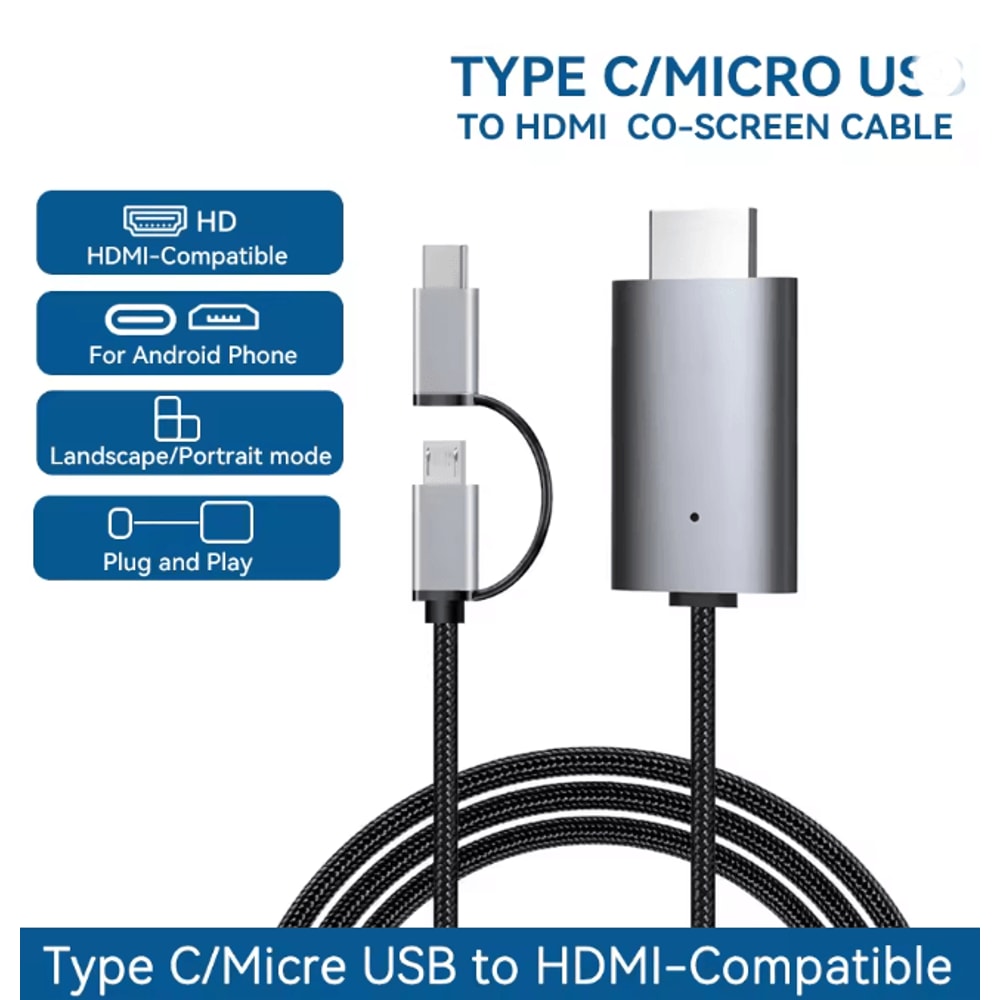 LD39 Wireless Screen Mirroring TV Stick Type C To HDMI Streaming Adapter 4