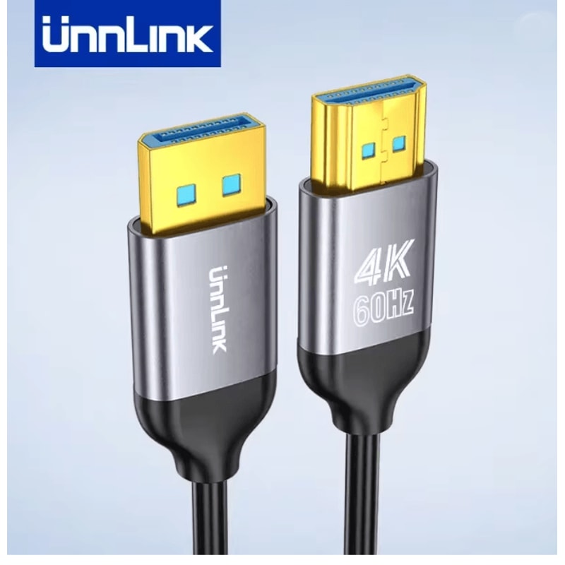 Unnlink 4K DisplayPort To HDMI Cable High Speed Video Adapter 0