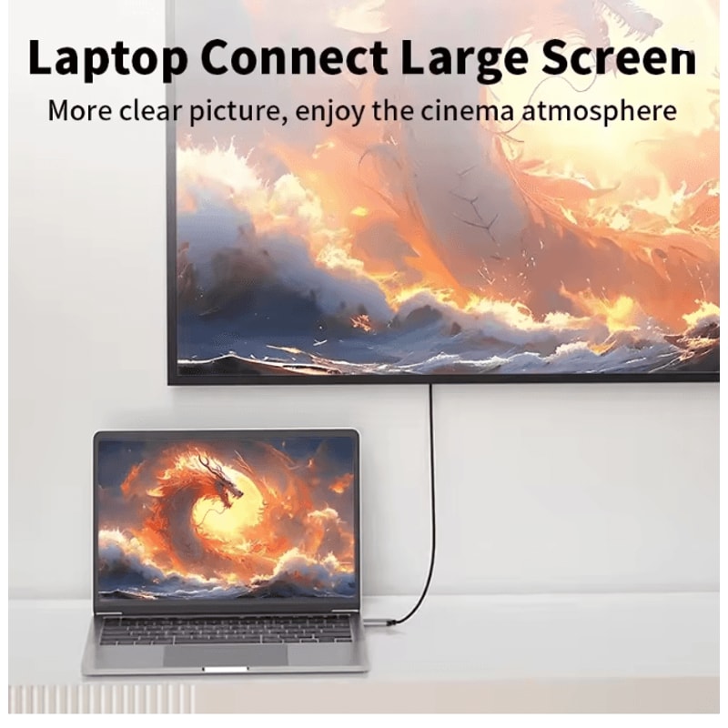 Unnlink 4K DisplayPort To HDMI Cable High Speed Video Adapter 1