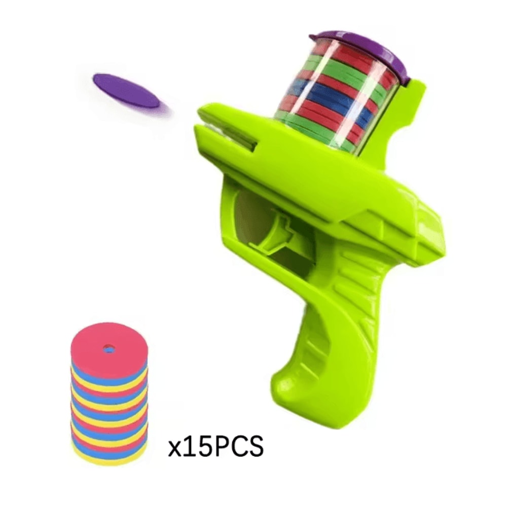 Double Player Flying Disc Gun Safe Shooting Game For Kids 5