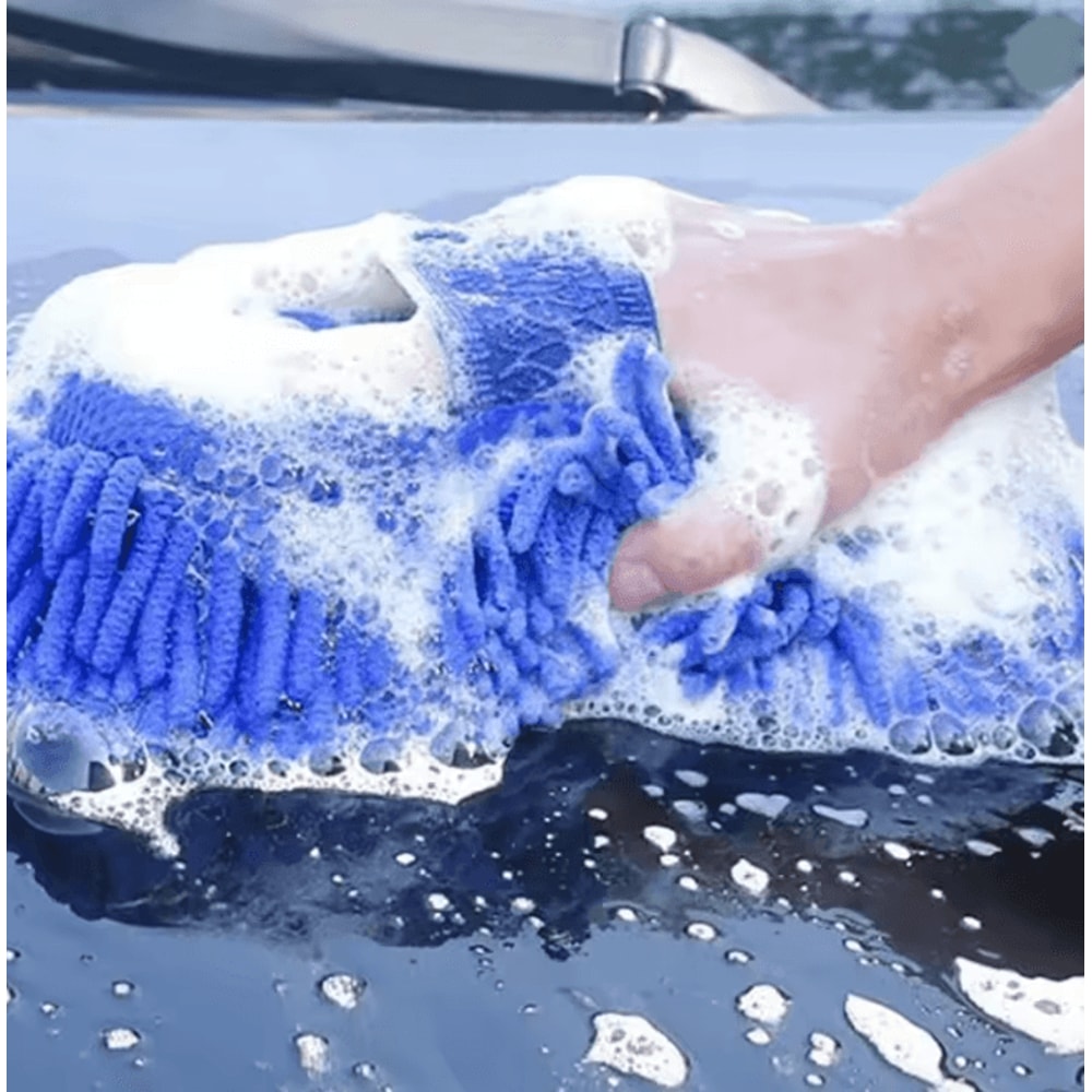 Microfiber Chenille Car Wash Sponge Pads 2 Piece Set 3