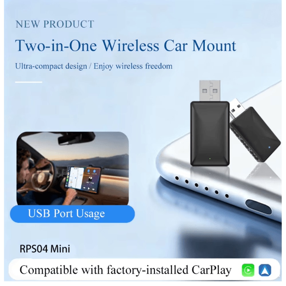 Wireless CarPlay Android Auto Adapter 2 In 1 Smart Car Dongle 2
