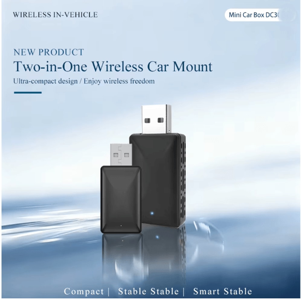 Wireless CarPlay Android Auto Adapter 2 In 1 Smart Car Dongle 3