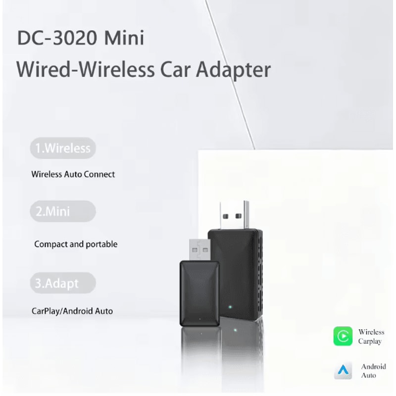 Wireless CarPlay Android Auto Adapter 2 In 1 Smart Car Dongle 4