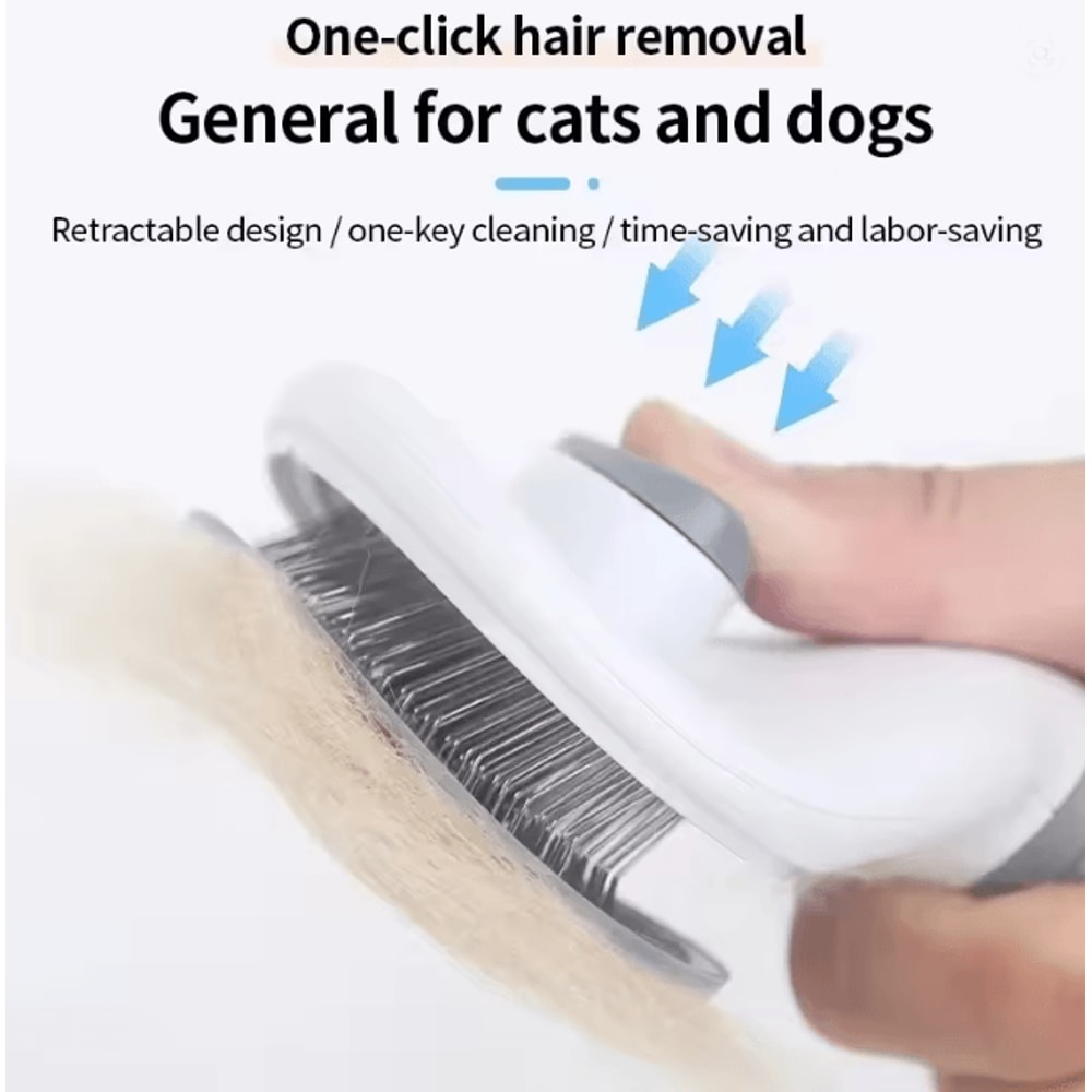 Self Cleaning Pet Brush For Dogs And Cats Grooming And Deshedding 1