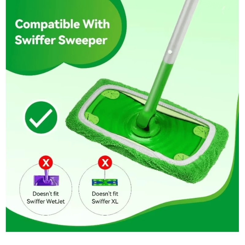 Reusable Microfiber Mop Pads For Wet And Dry Floor Cleaning 1