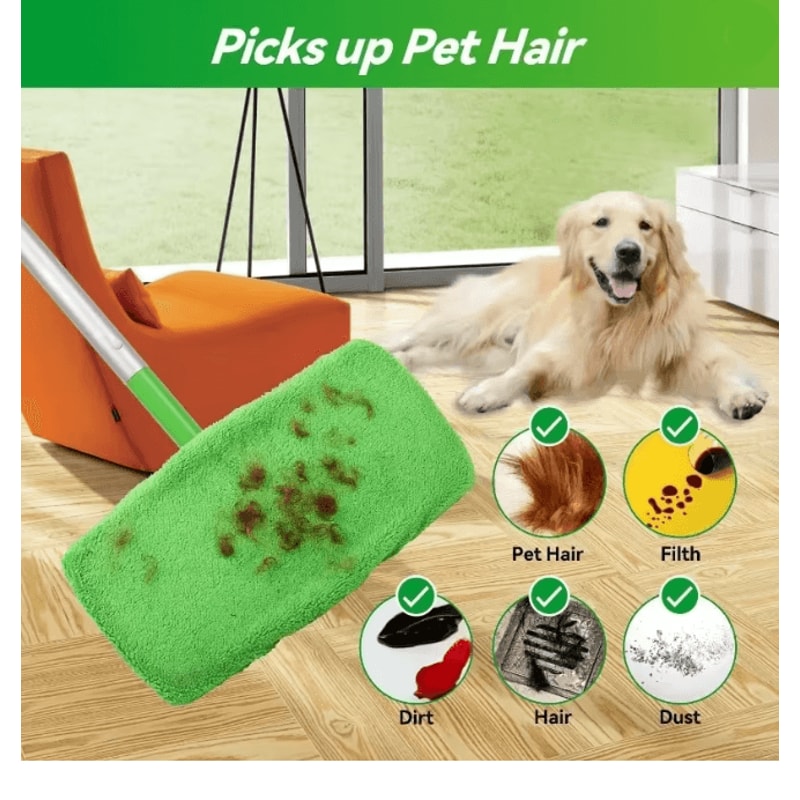 Reusable Microfiber Mop Pads For Wet And Dry Floor Cleaning 2