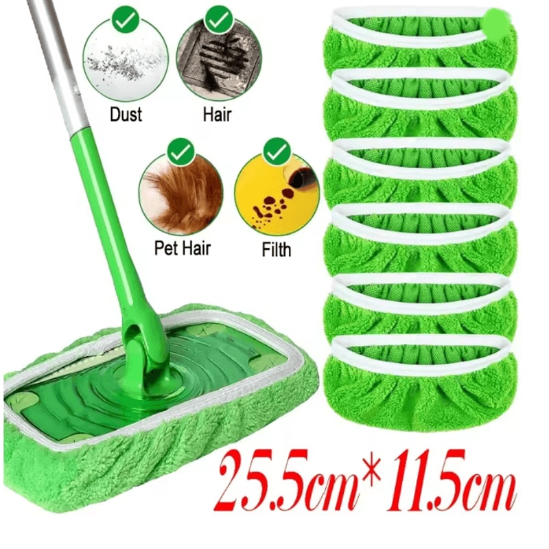 Reusable Microfiber Mop Pads For Wet And Dry Floor Cleaning 4