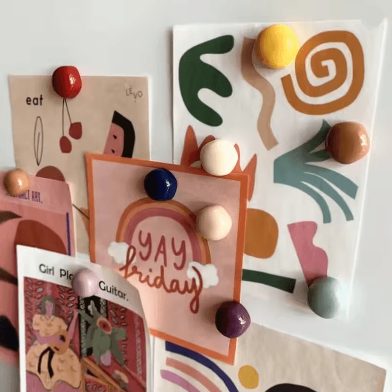 Cartoon Fridge Magnets Set Nordic Style Decorative Message Magnets 3