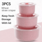 Wheat Straw Food Storage Bowls With Lids Microwave Safe 3 Piece Set 3