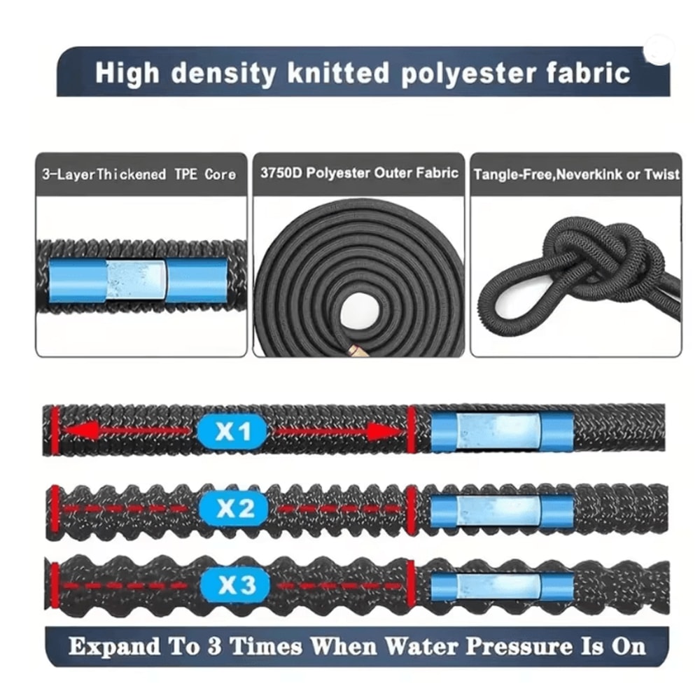 Flexible Garden Hose High Pressure Expandable Water Hose For Garden And Car Wash 2