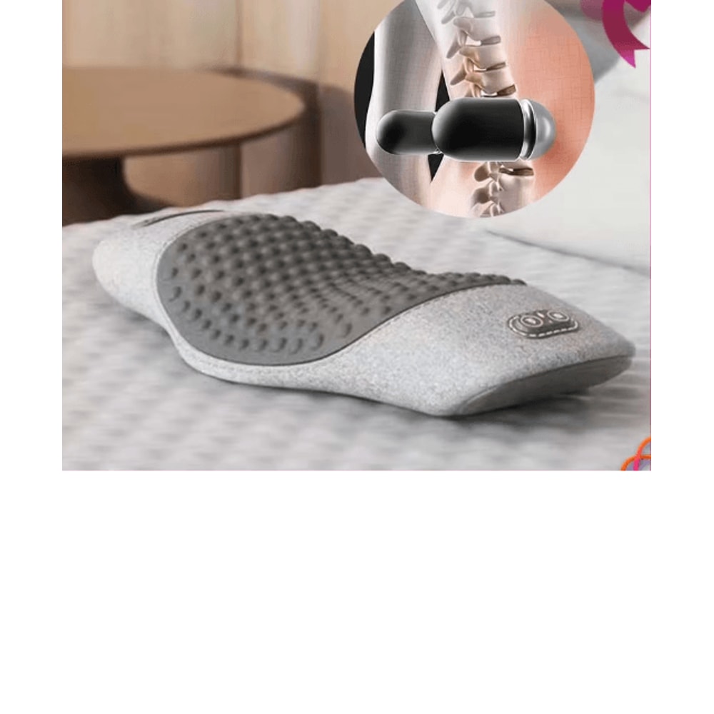 Electric Waist Support Pillow With Massage And Heating For Sleep Relief 0