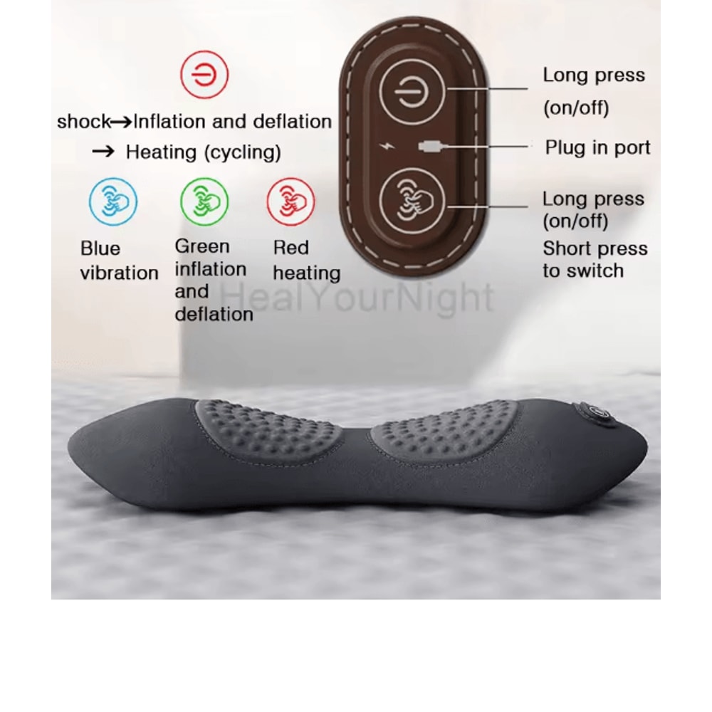 Electric Waist Support Pillow With Massage And Heating For Sleep Relief 5