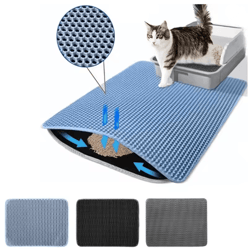 double layer cat litter mat waterproof non slip pet litter trap mat