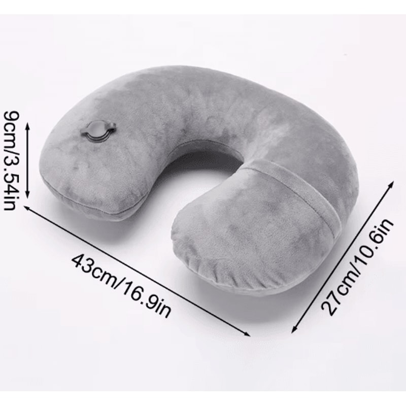 Inflatable U Shaped Travel Neck Pillow With Cervical Support 1
