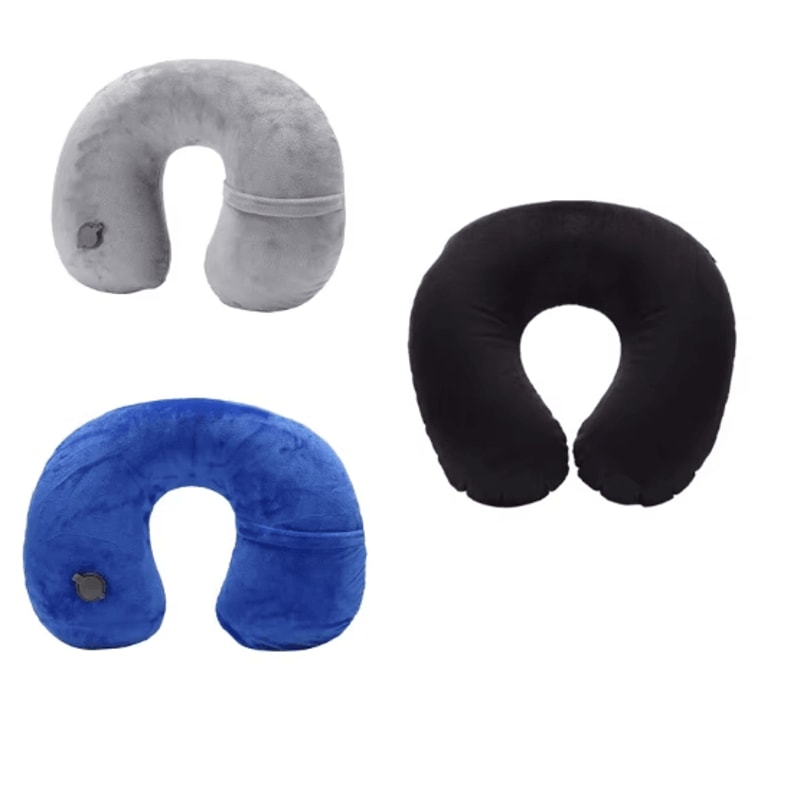 Inflatable U Shaped Travel Neck Pillow With Cervical Support 3